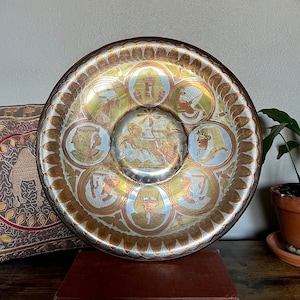 Vintage Egyptian Metal Plate Art - African Art, Hanging Wall Art, Egyptian Art