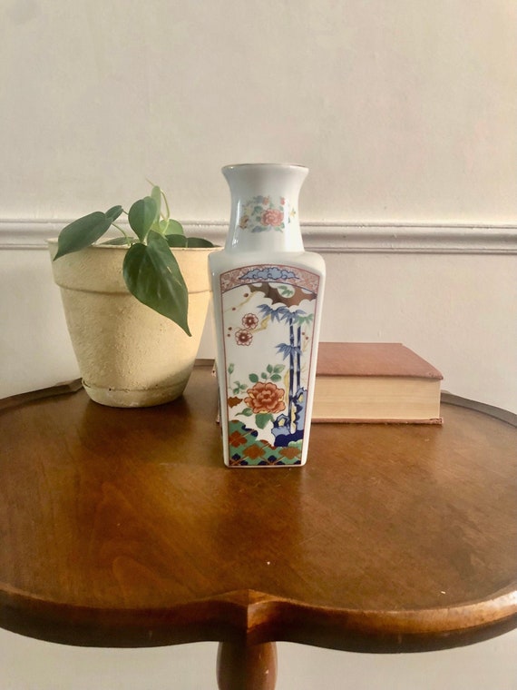Vintage Japanese Vase - Imari ware, Nagoya Japan International, Silver Company, Ceramic Vase, Japanese Design