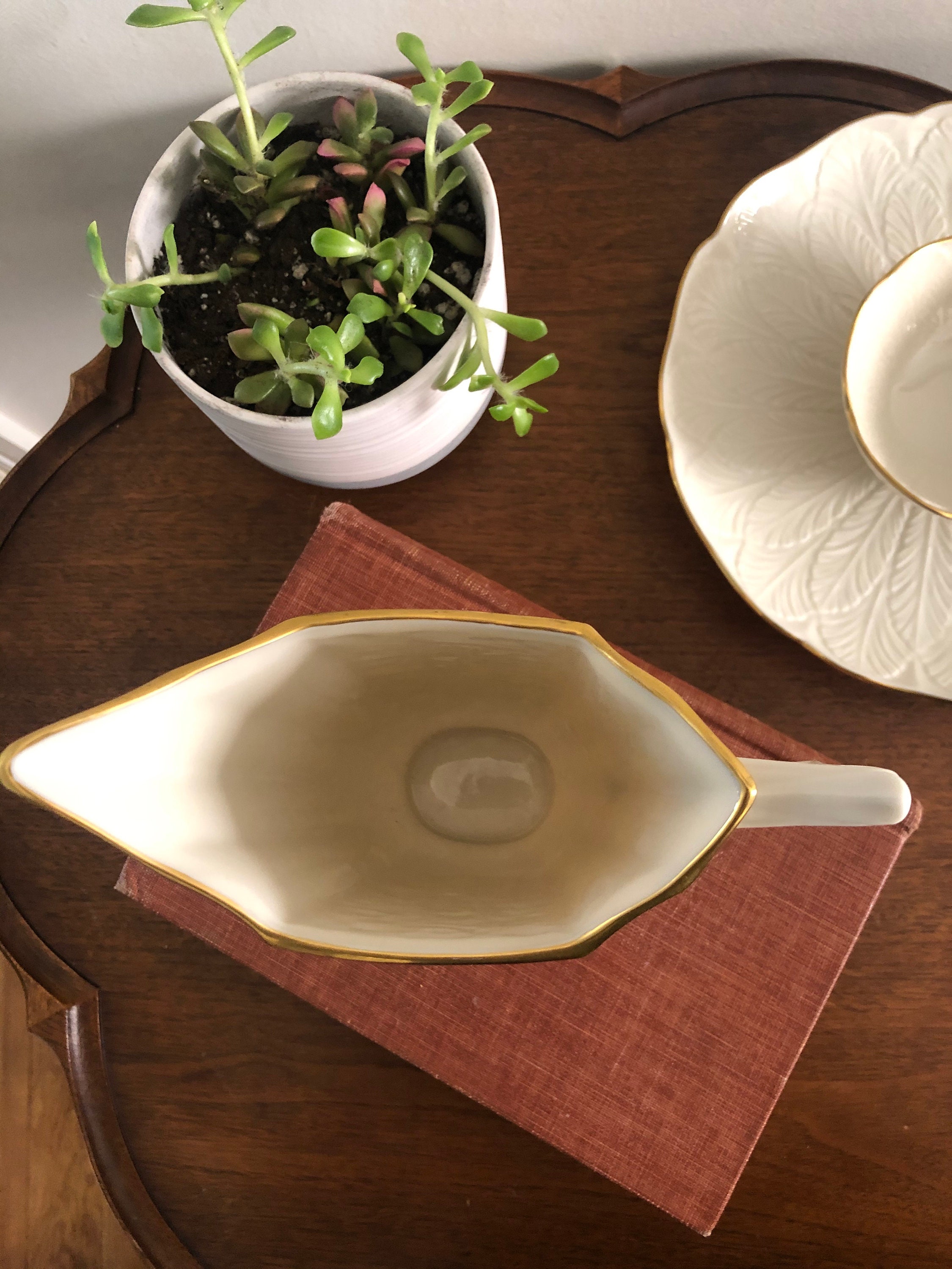 Vintage Lennox Pitcher & Chip and Dip Plate Hand Painted 24K Etsy