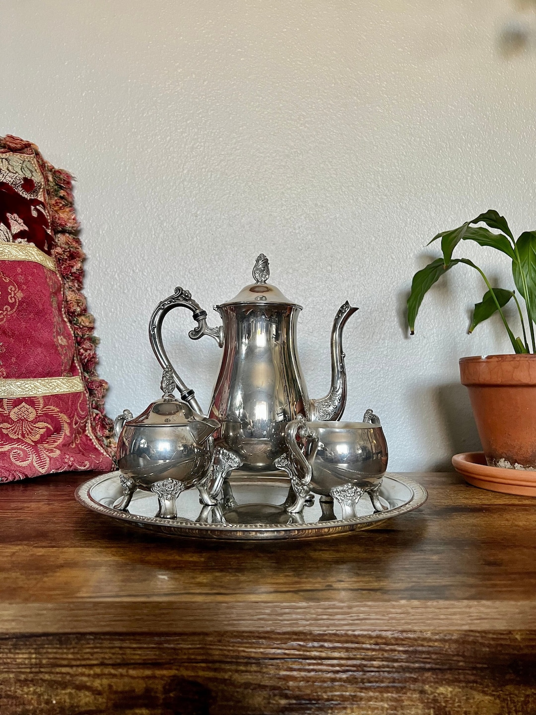 Vintage Silver Tea Set High Tea Silver Plated Complete Tea Etsy