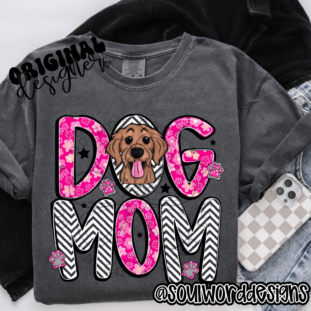 Golden Retriever Dog Mom Sublimation Design, Dog Mom Design for ...