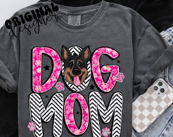 German Shepherd Dog Mom Sublimation Design, Dog Mom Design for Sublimation, PNG, Original Design