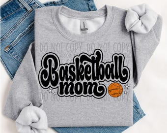 Basketball Mom, Retro Sports Design, PNG, Original (Digital Download)