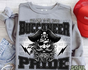 Welcome To Our House Buccaneer Pride Sublimation Design, Sports Sublimation, PNG, Original Design