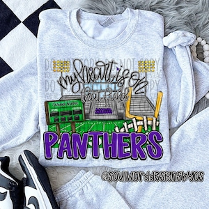 CUSTOM My Heart Is On That Field Football, Sublimation Design, Football Mom Sublimation, PNG, Original Design