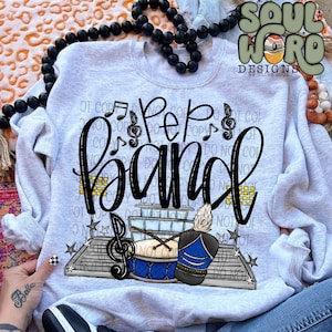 Pep Band Royal Blue Sublimation Design, Sports/Pep Band Sublimation, PNG, Original Design