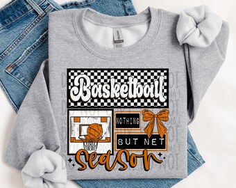 Basketball Season, Retro Sports Design, PNG, Original (Digital Download)