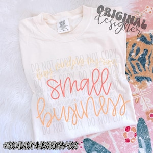 Letra de mano de primavera "Ocupado/a/a mi propio/a pequeño/a negocio/a" Diseño de sublimación, Compre diseños pequeños para sublimación, PNG, Diseño original