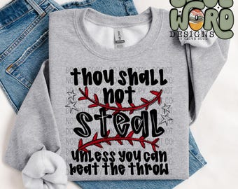 Thou Shall Not Steal Laces Sublimation Design, Sports Sublimation, PNG, Original Design