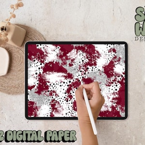 Carta digitale con pennellate di dalmata Mashup glitter marrone/argento, 12"x12" Carta digitale per sublimazione, PNG, design originale