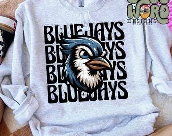 Bluejays Winking Mascot Sublimation Design, Sports Sublimation, PNG, Original Design