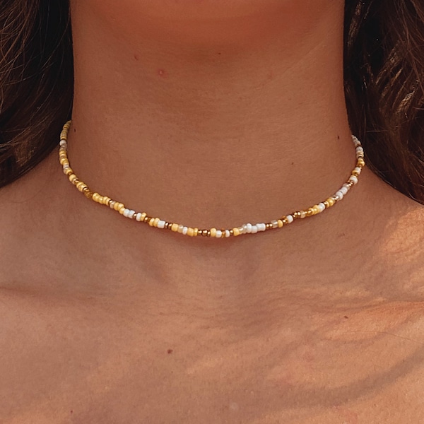 You’re so golden” Seed Bead Necklace