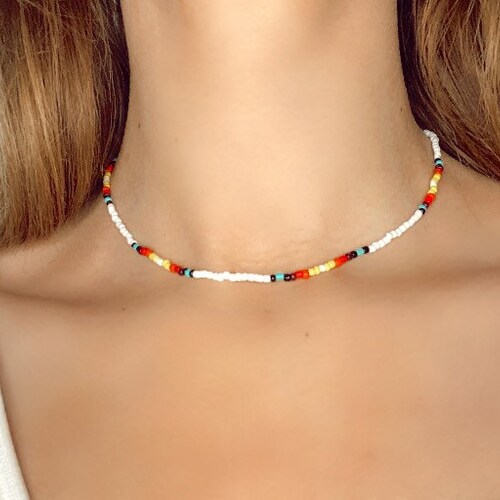 Youre so Golden Seed Bead Necklace Etsy