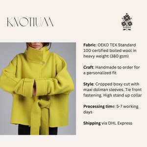 MAUD Oversized Boiled Wool Wrap Coatigan with Belt main image 1
