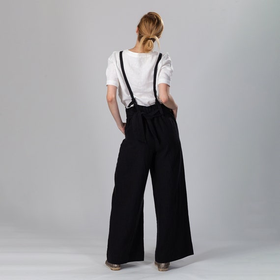 Shop WRAP-BACK WIDE-LEG DUNGAREES online