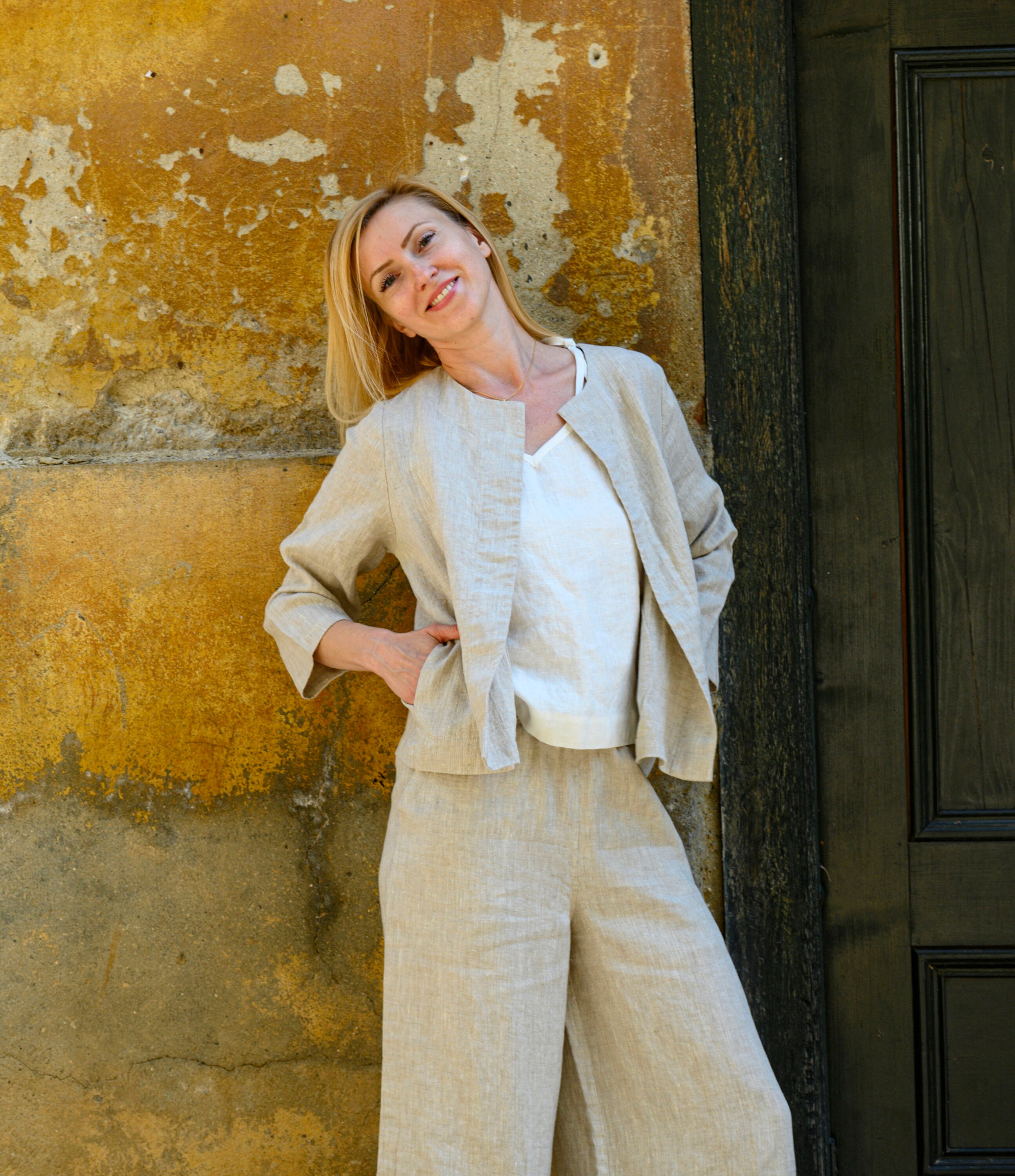 Linen Knitted Cardigan, Linen Cardigan Without Fastening