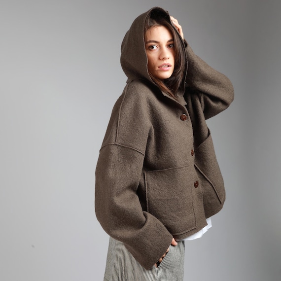 【INCHANT ME】Cartoon Wool Handmade Overfit Jacket INCHANT ME】Cartoon Wool Handmade Overfit Jacket (INCHANT ME