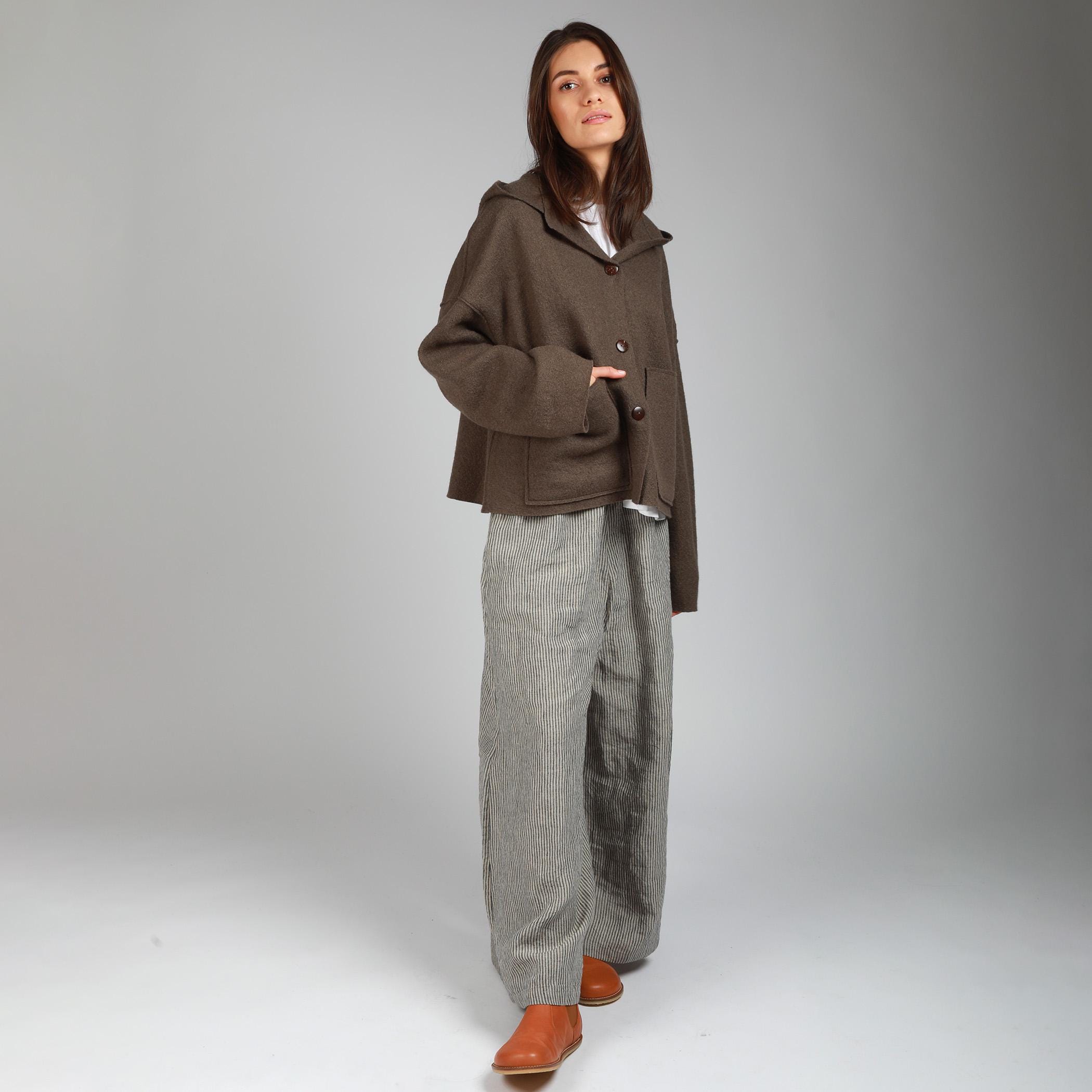 ジャケット・アウター YOKE OVERSIZED GUNCULBCHECK KNIT COAT