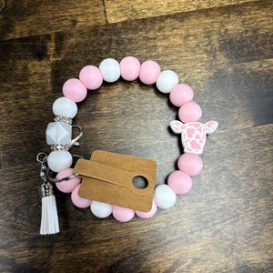 Pink Cow Silicone Bracelet