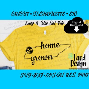 Tennessee Svg, Home Grown, Tn Svg, Tristar, Tri star, Tri-star, State, Outline, Easy to Use, Digital Download, Svg, Dxf, Eps, Png, Cut File