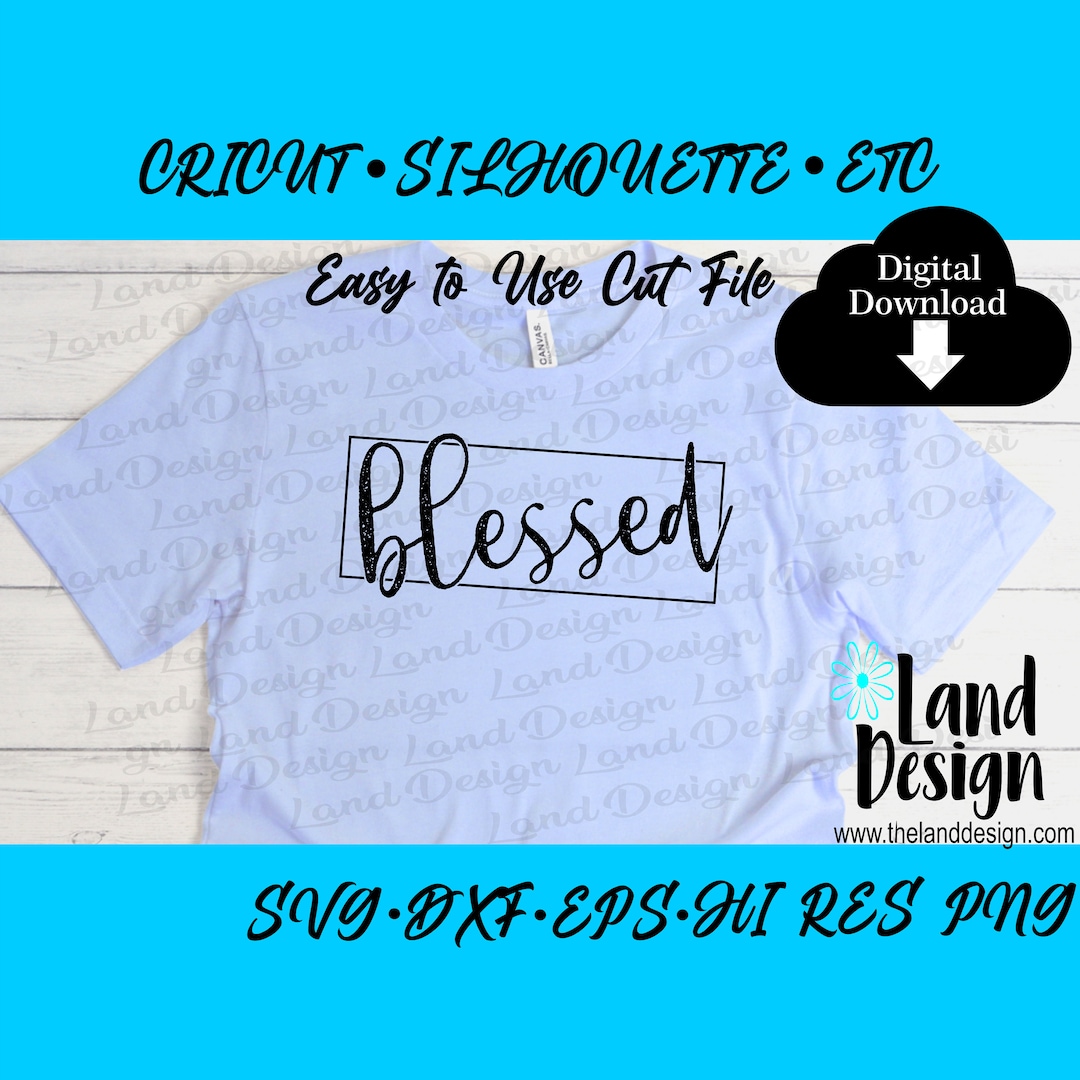 Blessed Svg, Box, Lettering, Religious, Box, Square, Border, Blessed ...