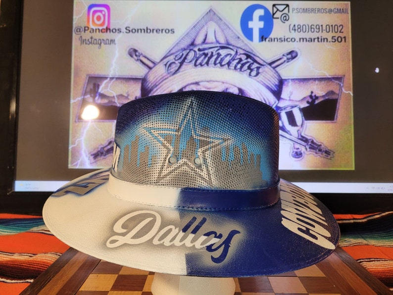 Custom Airbrushed Dallas Cowboys Fedora - Etsy