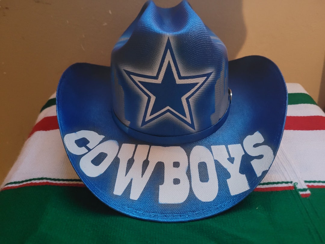 Custom Airbrushed Cowboys Hat - Etsy