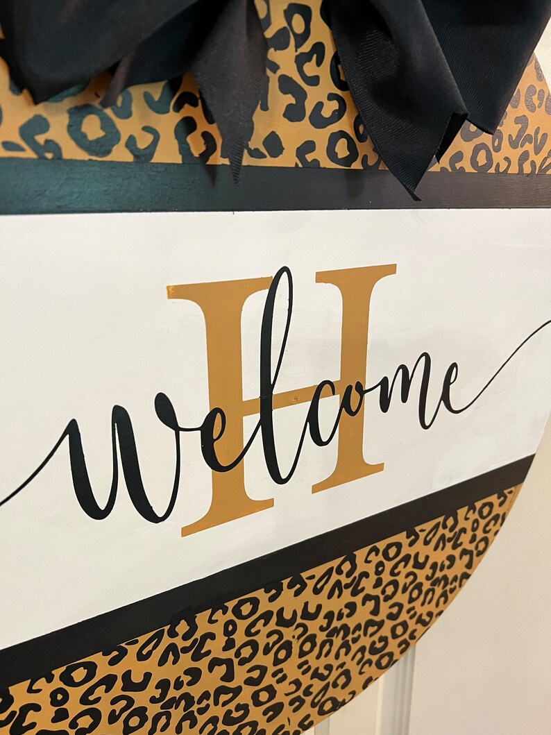 Cheetah Themed Personalized Wooden Door Sign - Etsy