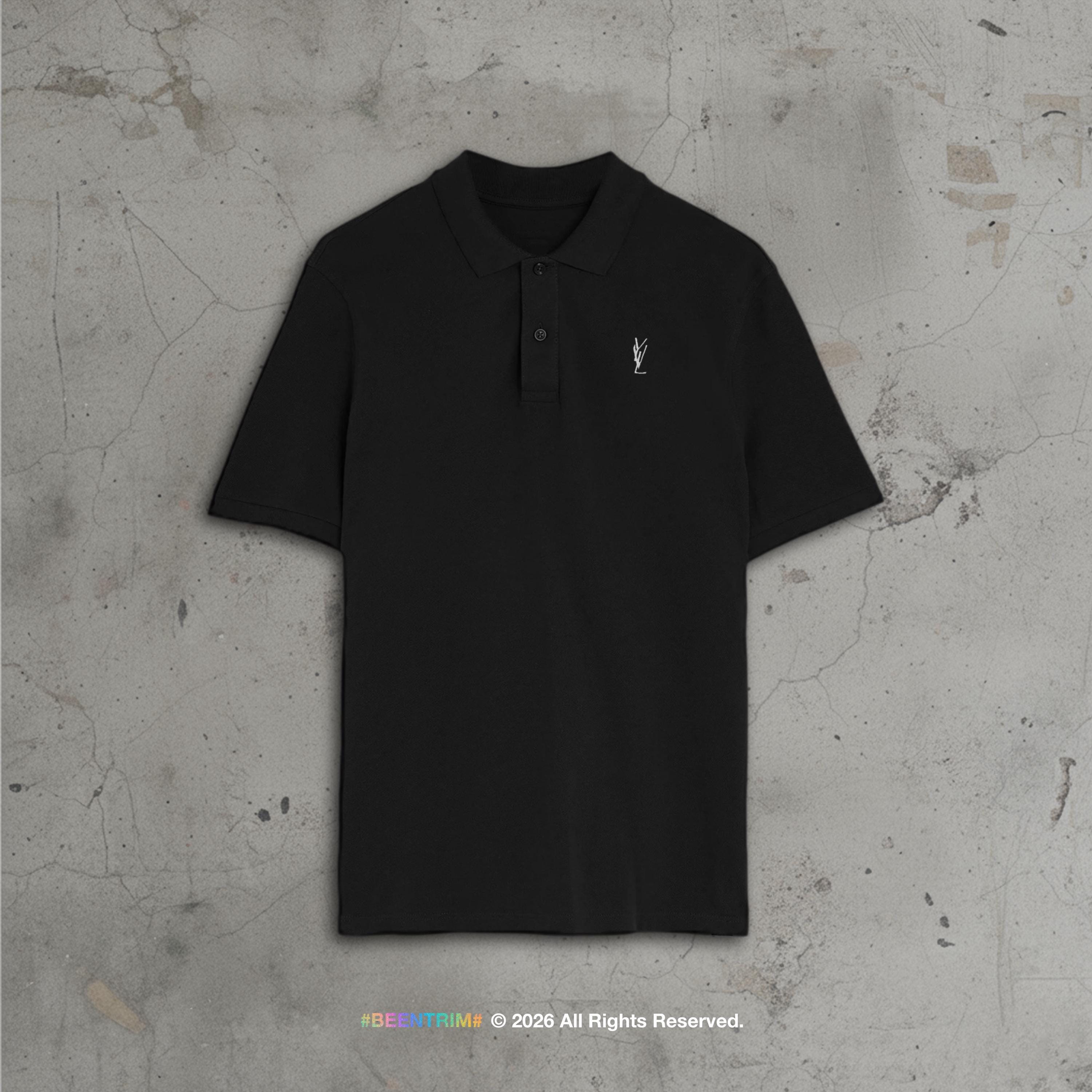 トップス opium england logo knit polo shirts YVL Polo Shirt Black - Opium Young Vamp Life - Etsy UK