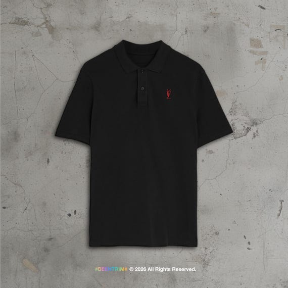 YVL Polo Shirt Black - Opium Young Vamp Life - Etsy