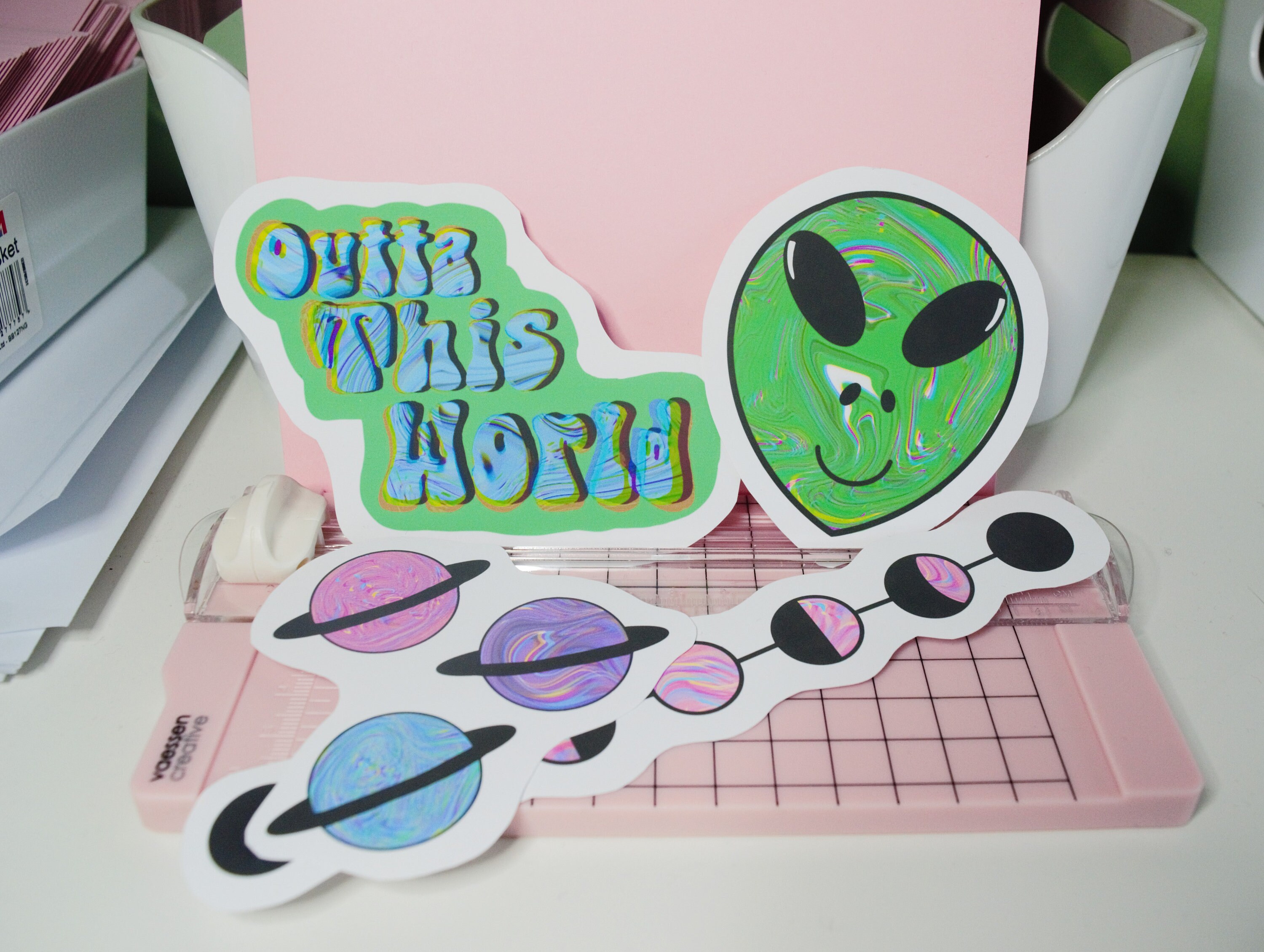 Space Sticker Pack Laptop Sticker Scrapbook Sticker Etsy