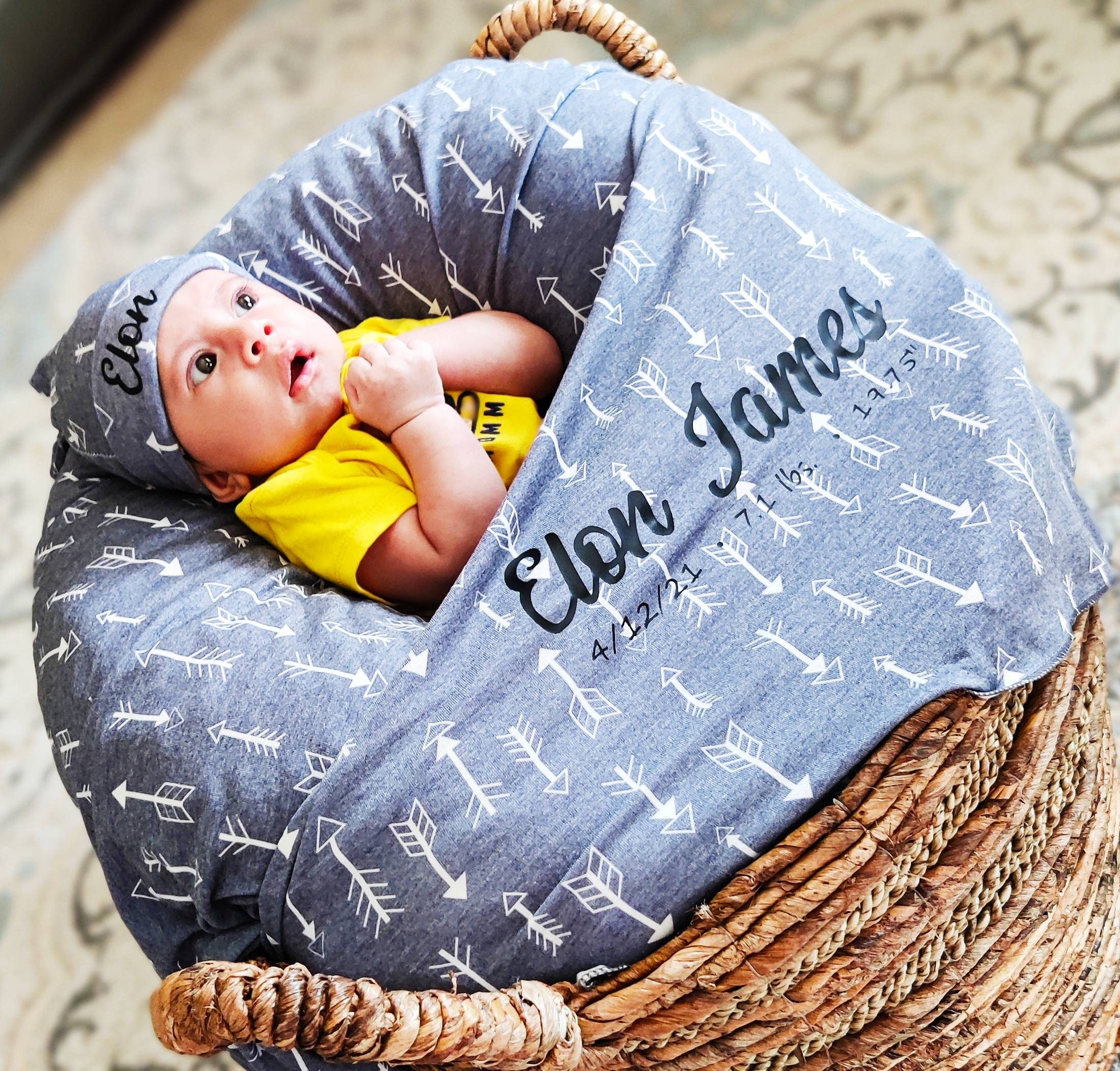 Custom personalized Baby blanket swaddle Etsy