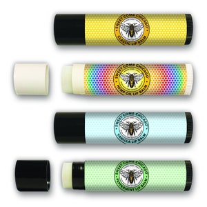 Natural lip balm 4 pack tubes by SweetCombChicago beeswax