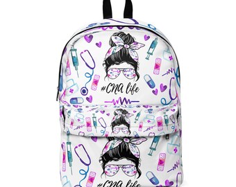 CNA Life-rugzak: nylon tas met medische print voor verpleegkundigen