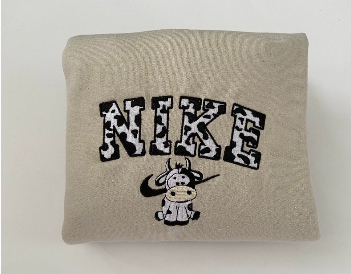 cow print crewneck