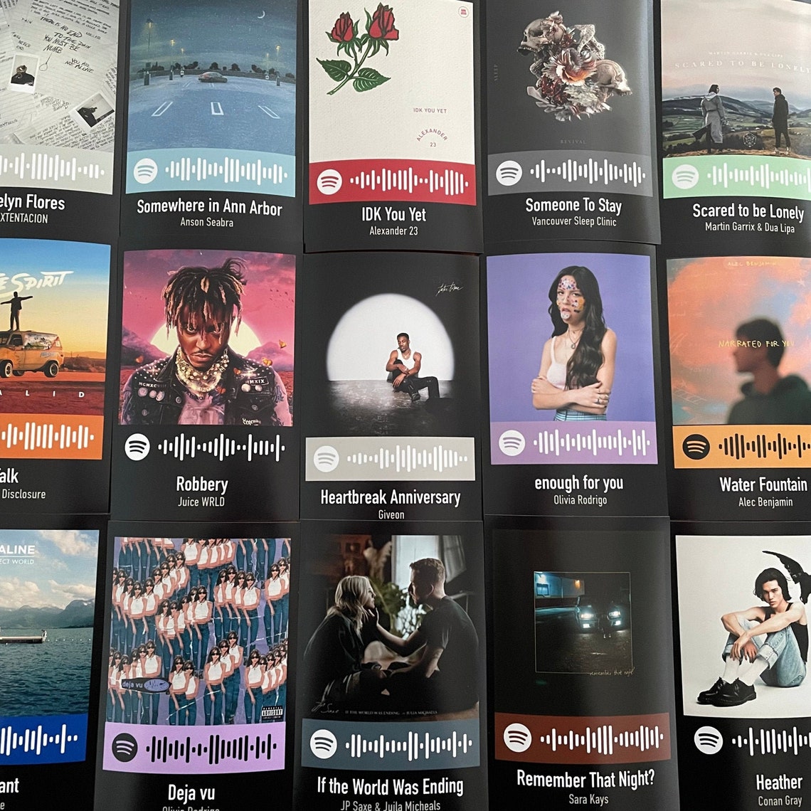 Song Poster Print Pack Spotify Codes For Wall Collages Etsy