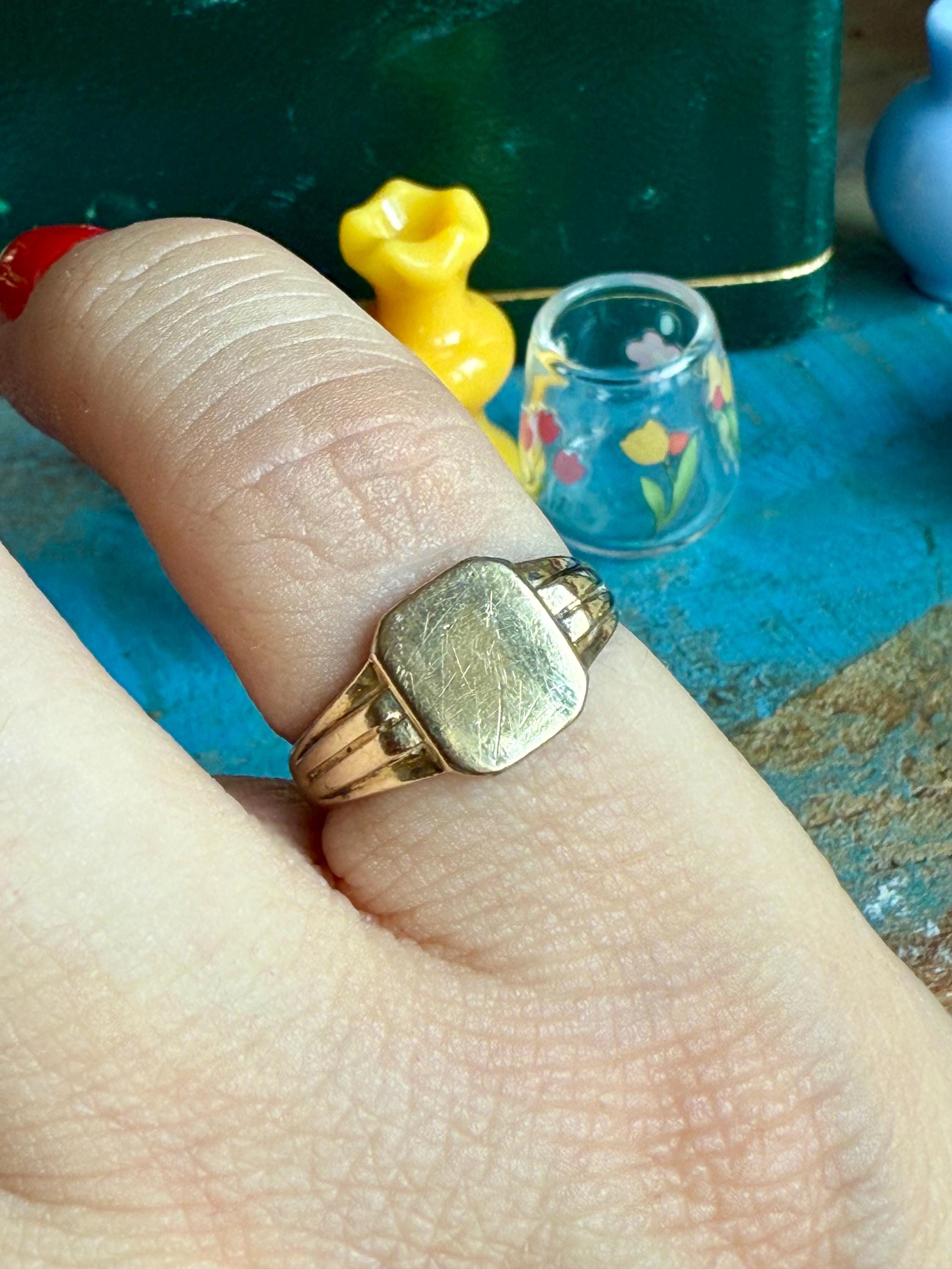 シグネットリング - ビンテージ - Etsy 日本