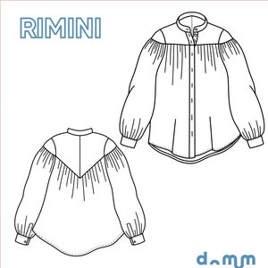 FR-ENG - Rimini shirt - pdf pattern / Rimini Shirt - pdf pattern