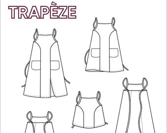 FR-ENG  Robe Trapèze - Patron Pdf / Trapeze Dress Pdf Pattern