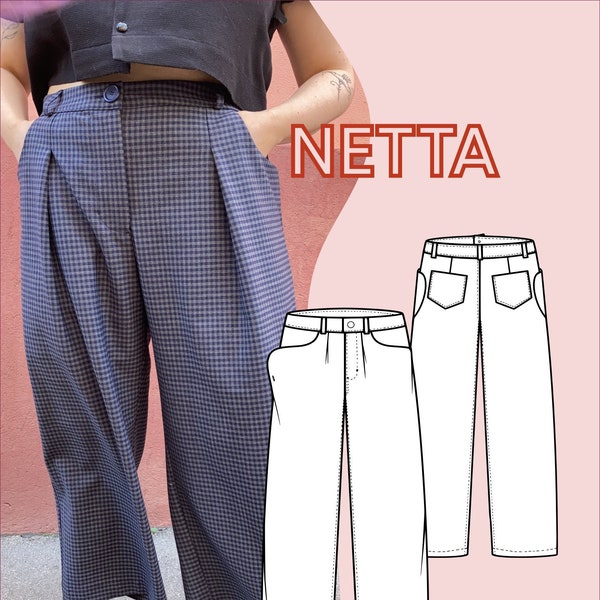 FR-ENG - Pantalon Netta - patron pdf / Netta pants - pdf pattern