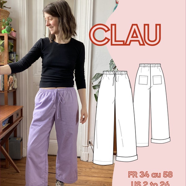 Pantalon/Short Clau PDF pattern - Fr 34 au 58 - US 2 to 26 - UK 6 to 30