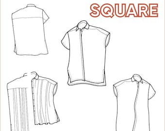 ES-ESG - Camisa cuadrada/Vestido - patrón pdf / Camisa cuadrada-Vestido - pdf patrón