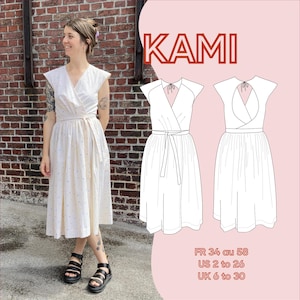 Kami dress - robe Kami PDF pattern - Fr gamme 1 + 2 - ENG range 1 + 2