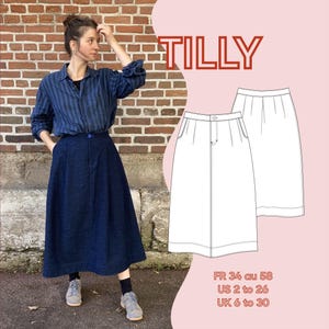Falda Tilly - Jupe Tilly - Patrón PDF - Gama Fr 1+2 - Gama ENG 1+2