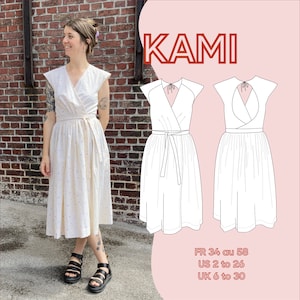 Kami dress - Kami dress - PDF pattern - Fr 34 to 58 - US 2 to 26 - UK 6 to 30