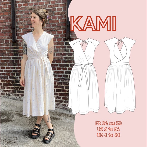 Kami dress - Robe Kami - PDF pattern - Fr 34 au 58 - US 2 to 26 - UK 6 to 30