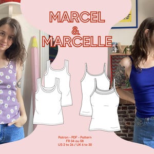 Pack: Marcel & Marcelle tank top - PDF pattern - Fr gamme 1 + 2 - ENG range 1 + 2