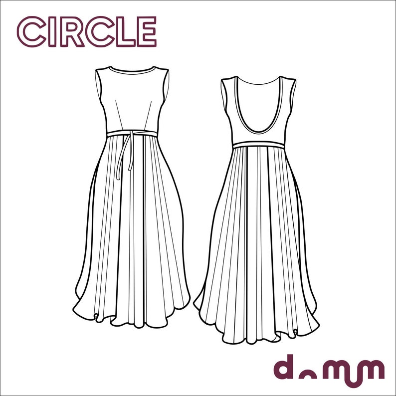Circle Dress PDF pattern Etsy
