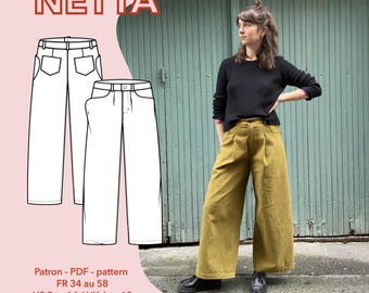 FR-ENG - Netta pants - pdf pattern / Netta pants - pdf pattern
