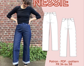 Pantalones Nessie - Patrón PDF - Fr 34 a 58 - US 2 a 26 - UK 6 a 30